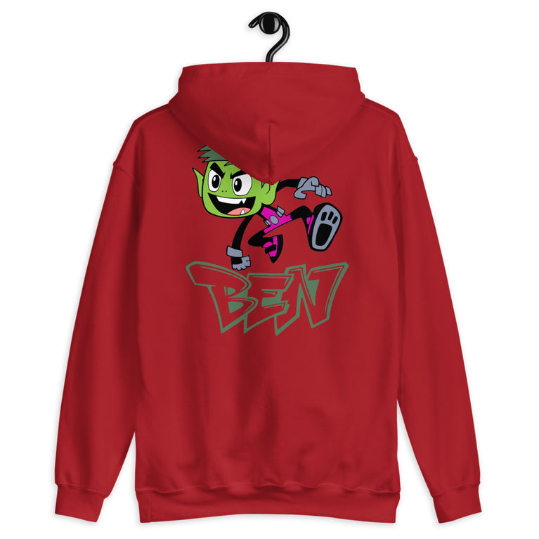 Ben in Action Elegant Hoodie Design