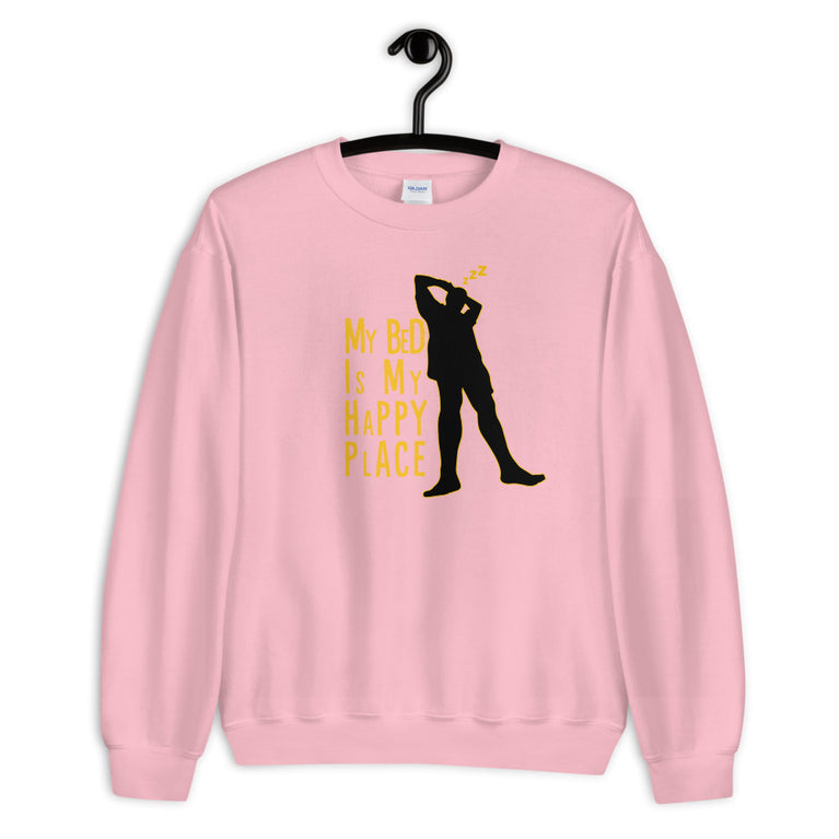 my bed is my happy place elegant design Sweatshirt