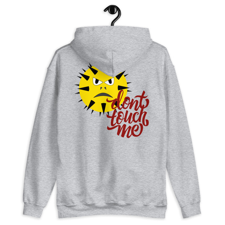 Don't touch me with angry face design hoodie