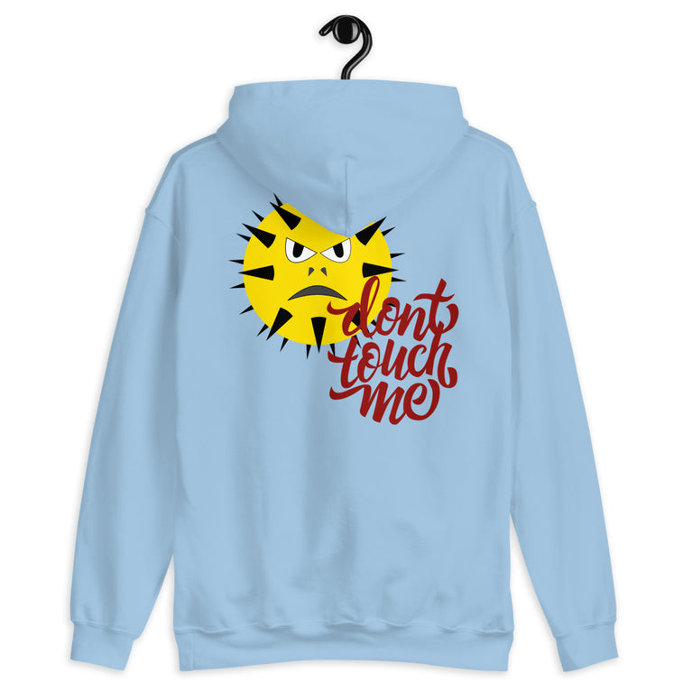 Don't touch me with angry face design hoodie