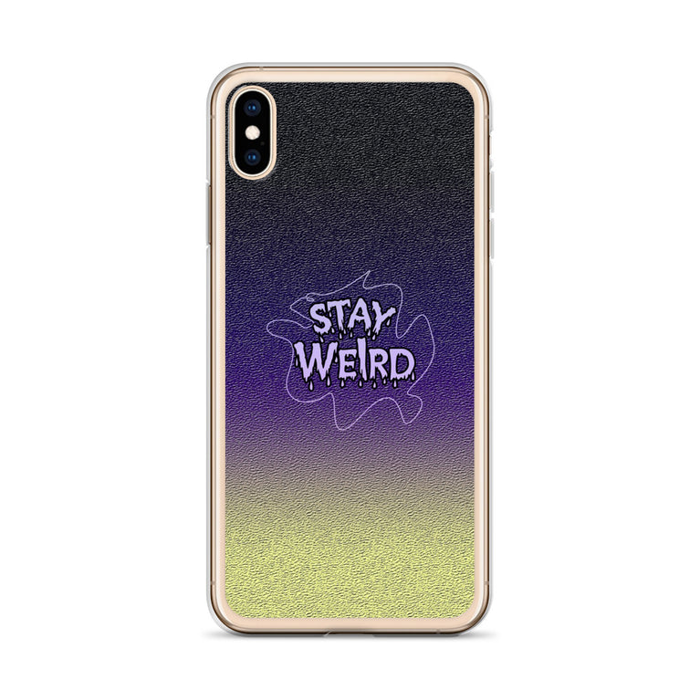 stay weird elegant design iPhone Case by rocky apparels