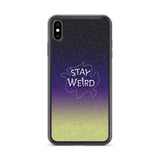 stay weird elegant design iPhone Case by rocky apparels