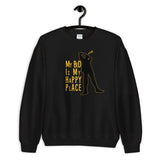 my bed is my happy place elegant design Sweatshirt
