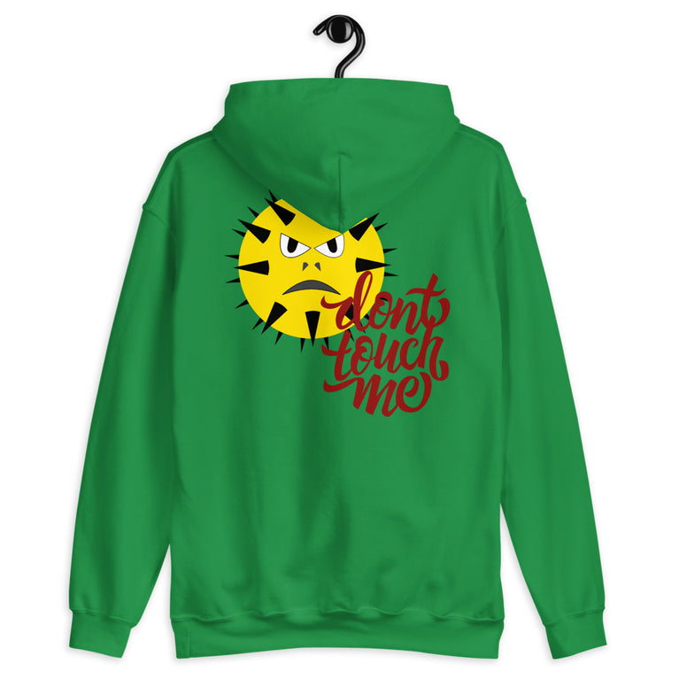Don't touch me with angry face design hoodie