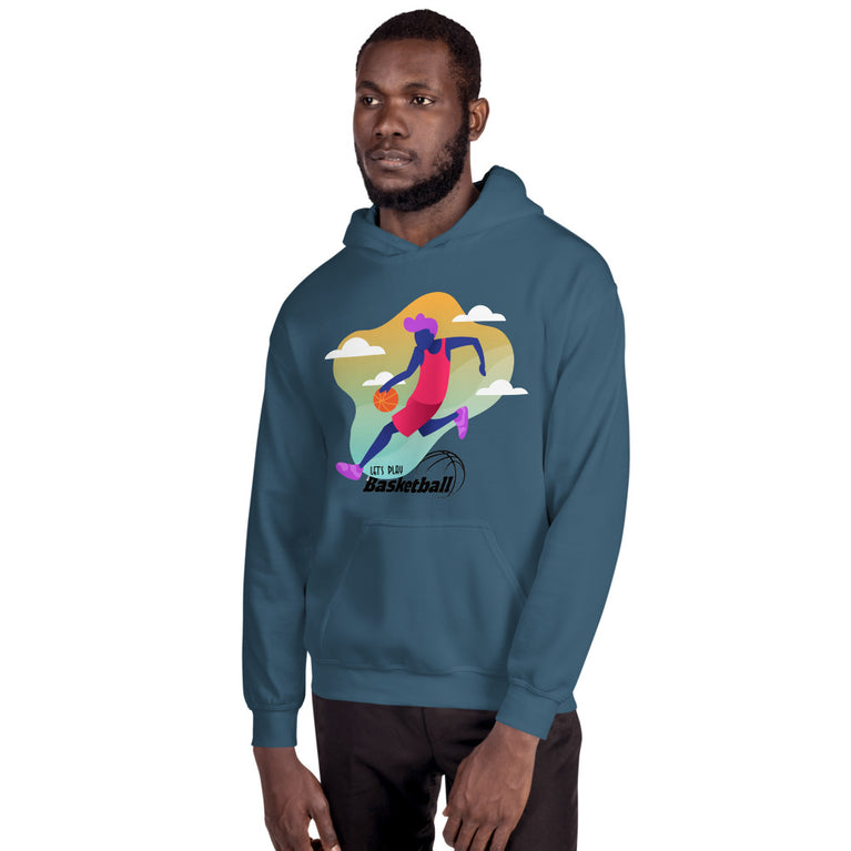 Lets Play Basketball Elegant Illustration Design Hoodie