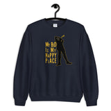 my bed is my happy place elegant design Sweatshirt