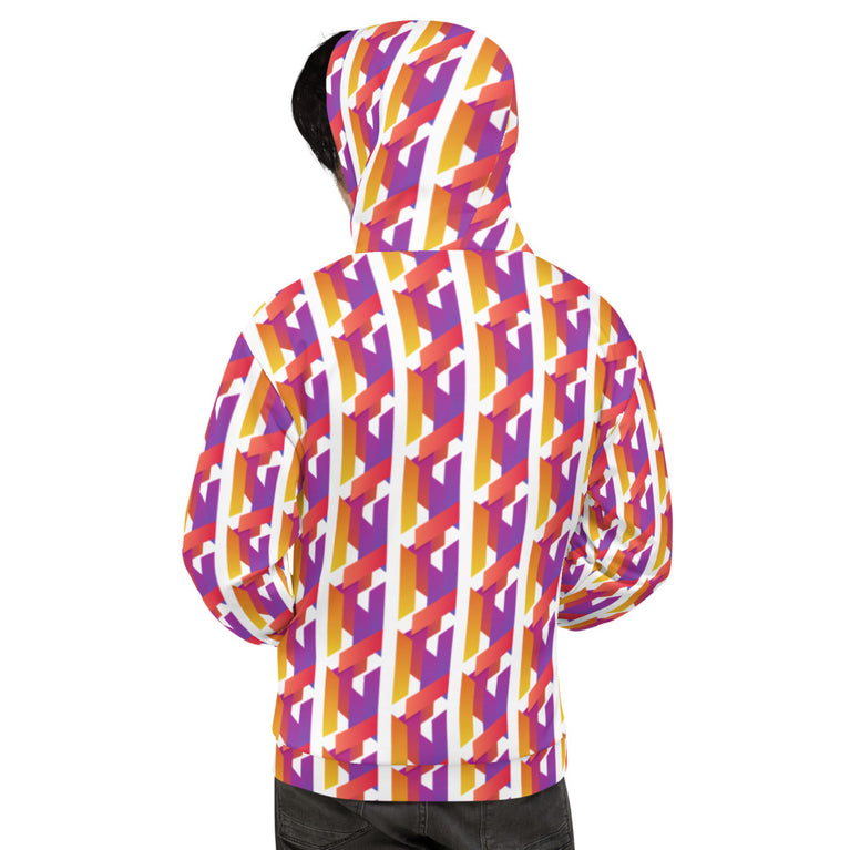 Unique Colored Pattern Hoodie by rocky apparels