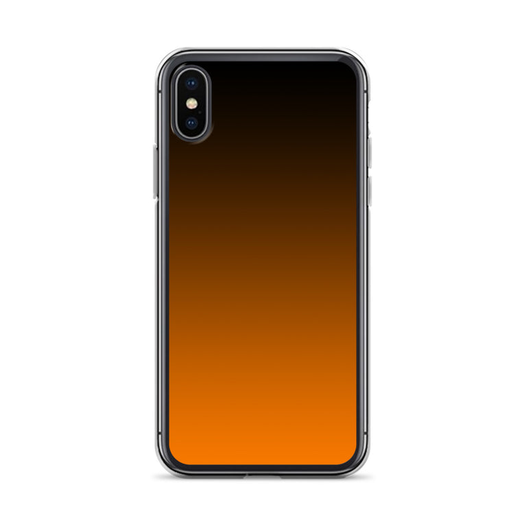 orange and black unique colored iPhone Case