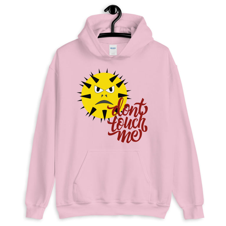 Don't touch me with angry face design hoodie