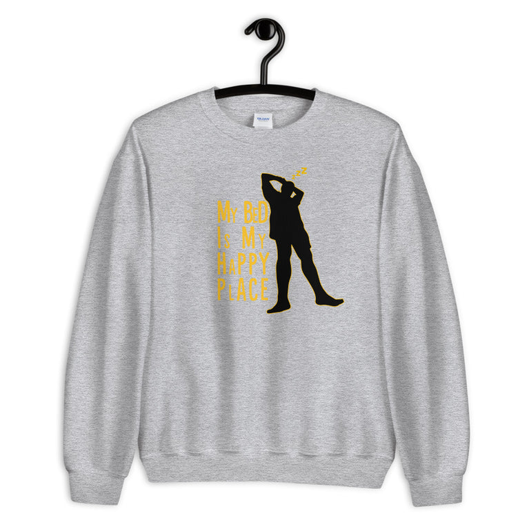 my bed is my happy place elegant design Sweatshirt