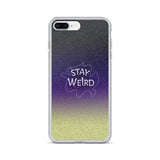 stay weird elegant design iPhone Case by rocky apparels