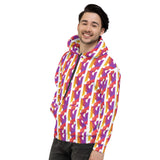 Unique Colored Pattern Hoodie by rocky apparels