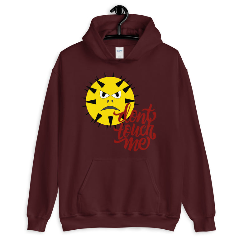 Don't touch me with angry face design hoodie