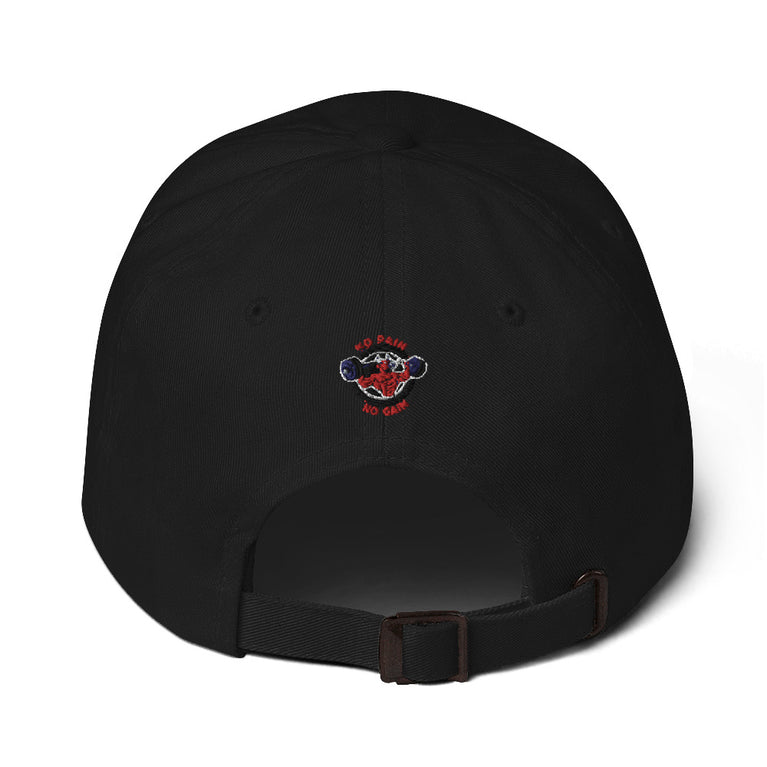 no pain no gain Dad hat by rocky apparels