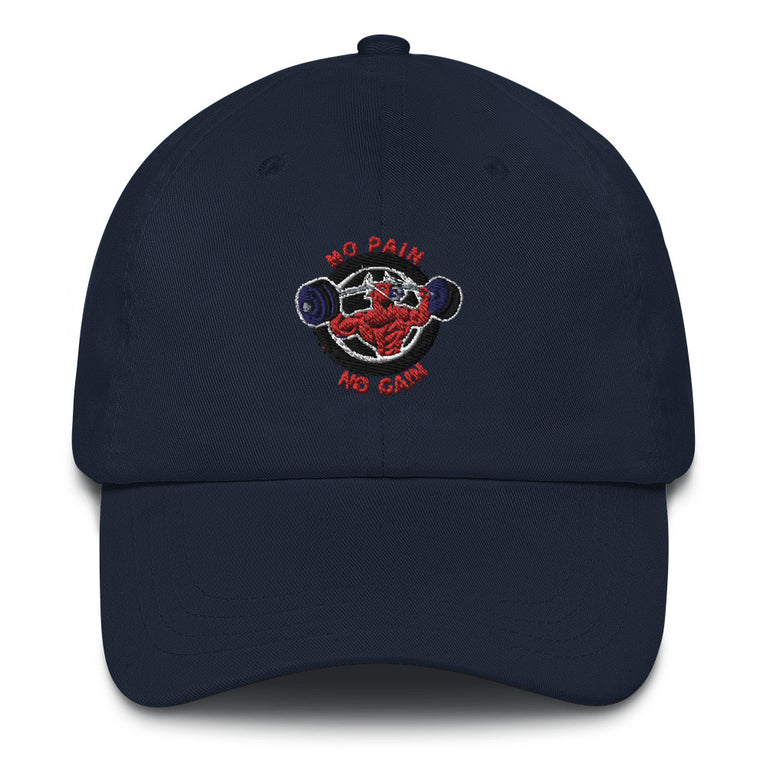 no pain no gain Dad hat by rocky apparels