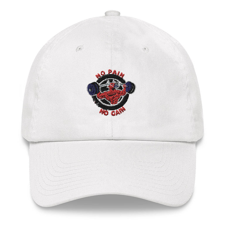 no pain no gain Dad hat by rocky apparels