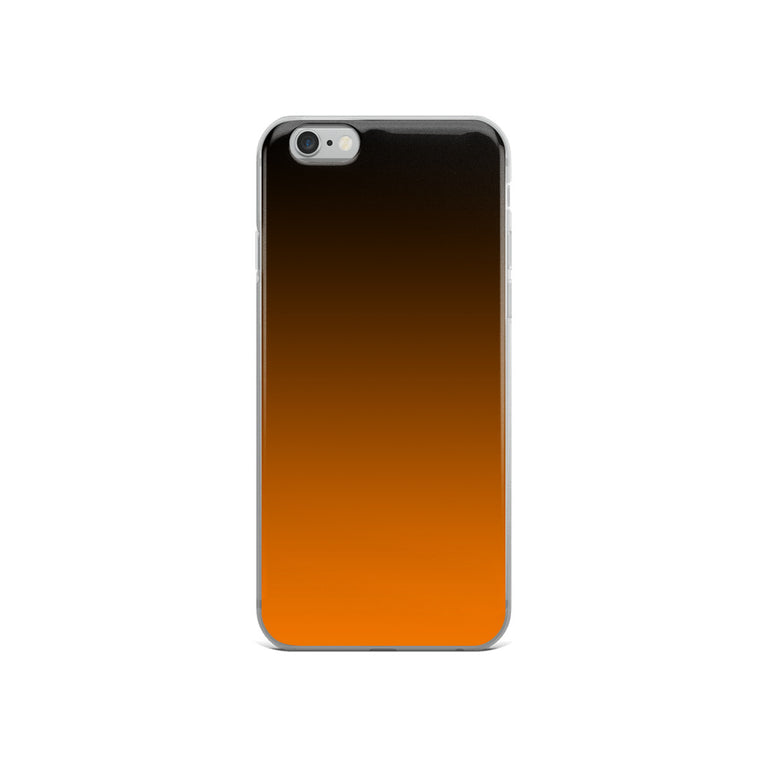 orange and black unique colored iPhone Case