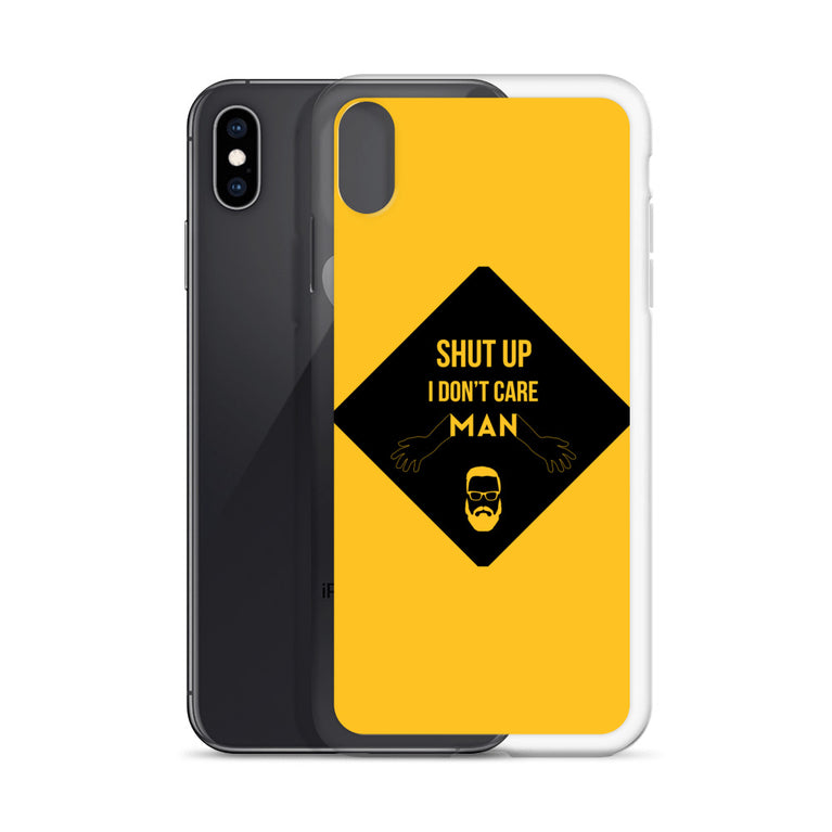 i don't care elegant design iPhone Case