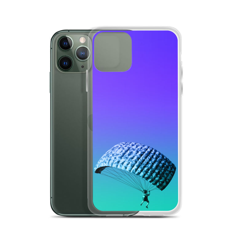 beautiful sky-diving iPhone Case by rocky apparels
