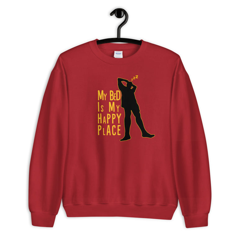 my bed is my happy place elegant design Sweatshirt