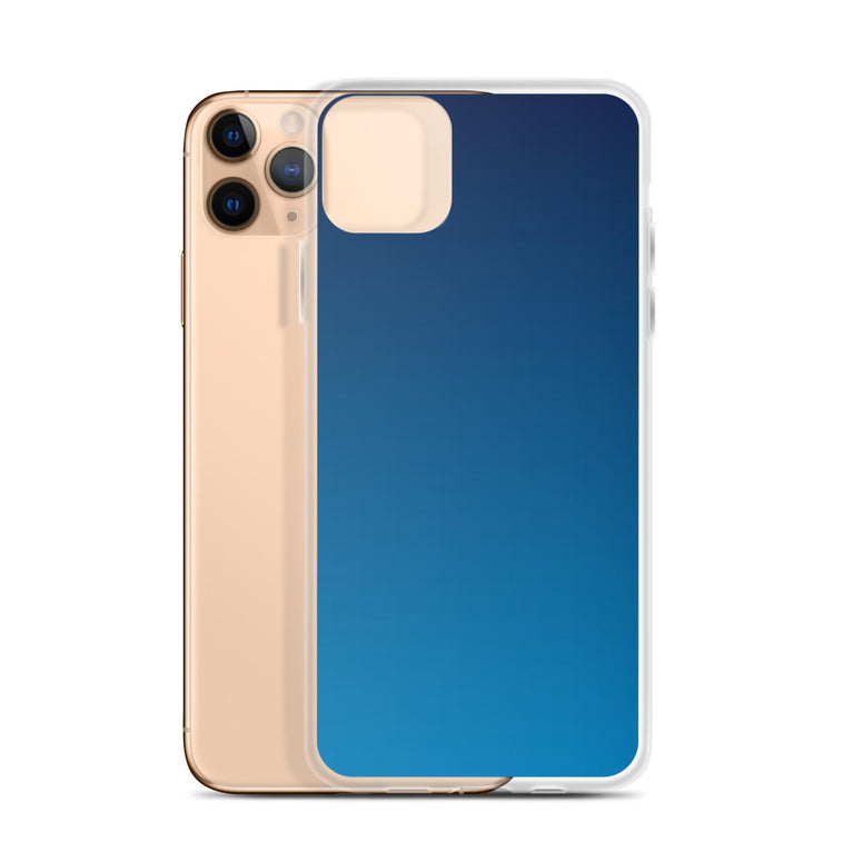 elegant gradient blue colored iPhone Case