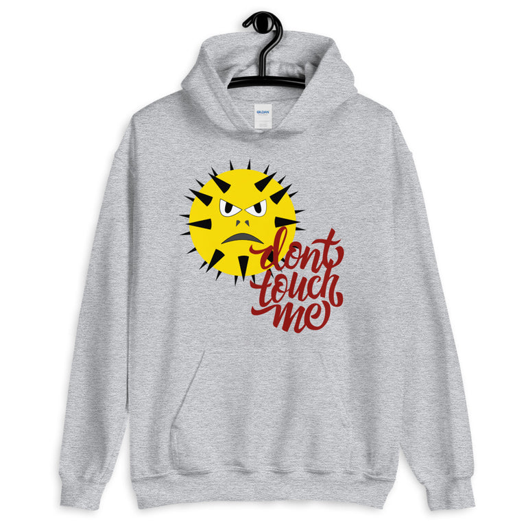 Don't touch me with angry face design hoodie