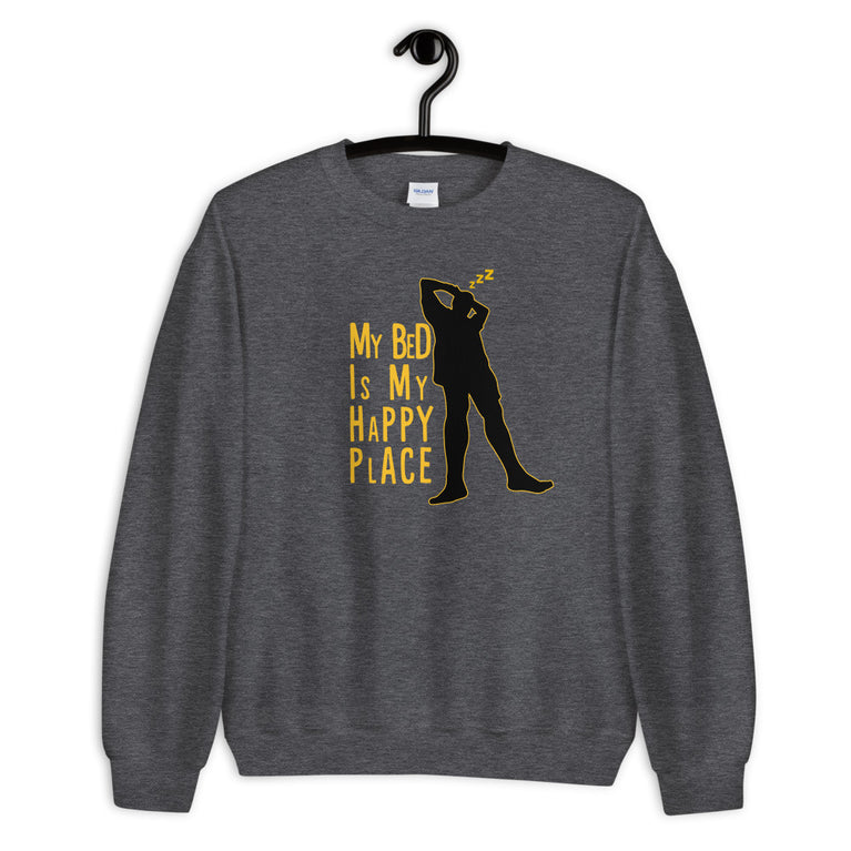 my bed is my happy place elegant design Sweatshirt