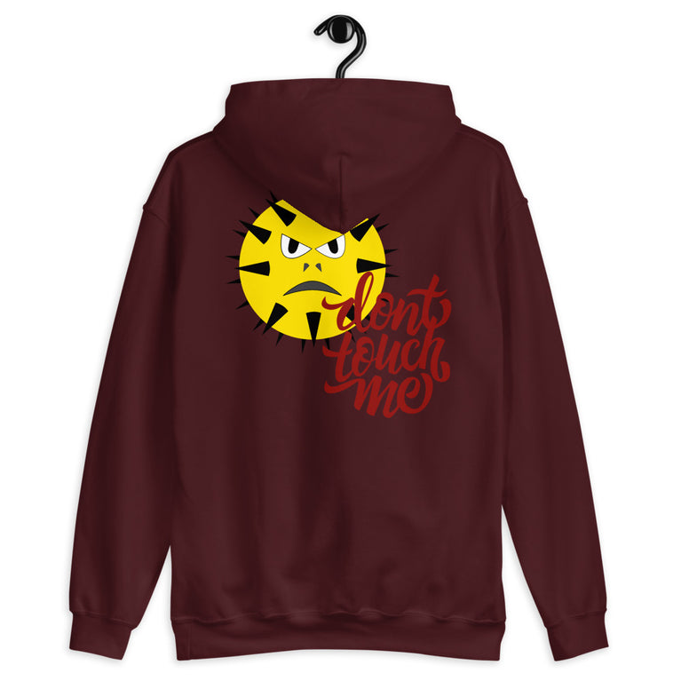 Don't touch me with angry face design hoodie