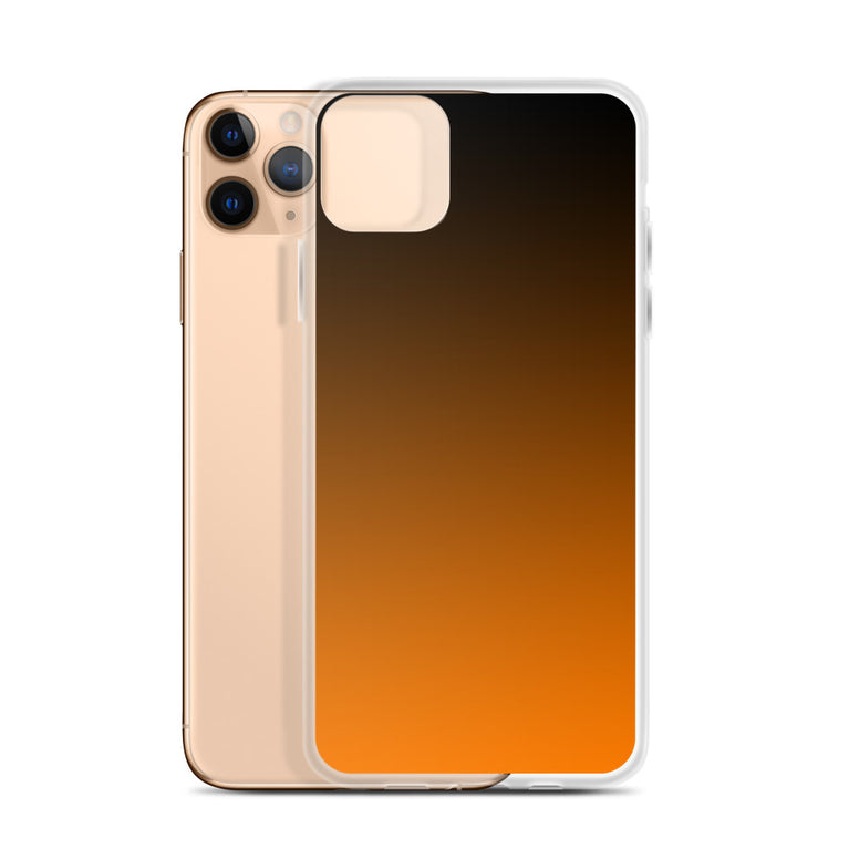 orange and black unique colored iPhone Case