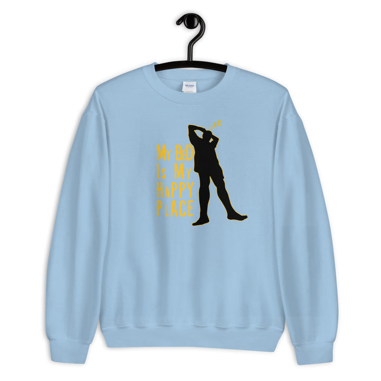 my bed is my happy place elegant design Sweatshirt