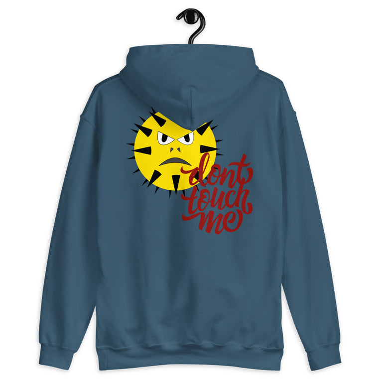 Don't touch me with angry face design hoodie