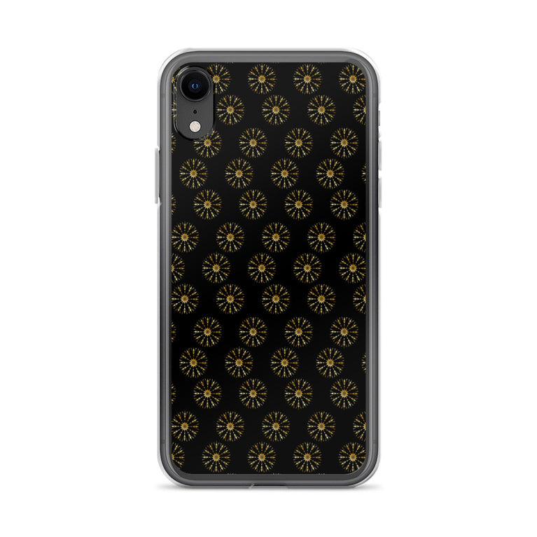 premium gold shape pattern iPhone Case by rocky apparels