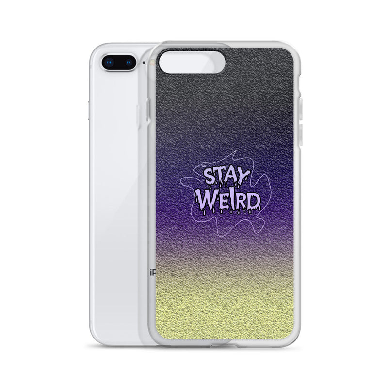 stay weird elegant design iPhone Case by rocky apparels
