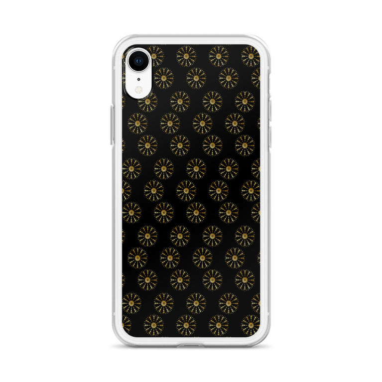 premium gold shape pattern iPhone Case by rocky apparels