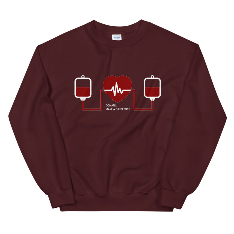 Message for the Blood Donation elegant Sweatshirt