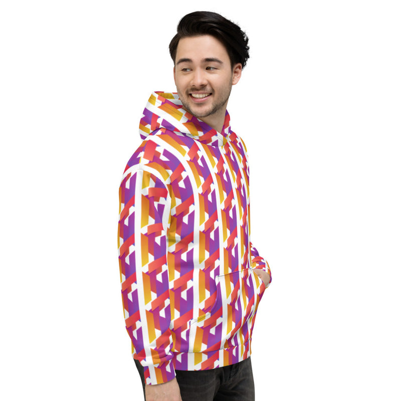Unique Colored Pattern Hoodie by rocky apparels
