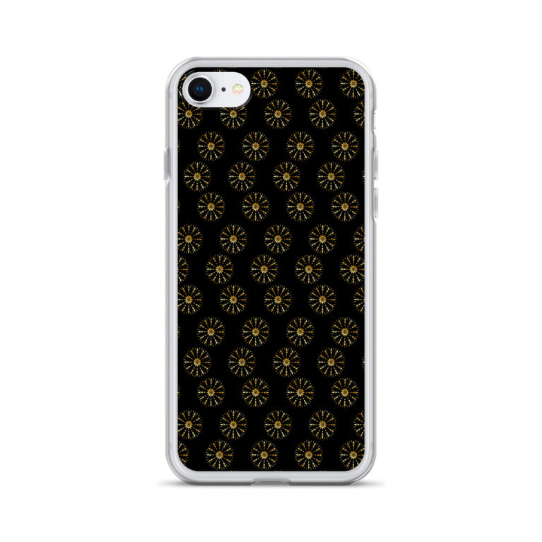 premium gold shape pattern iPhone Case by rocky apparels