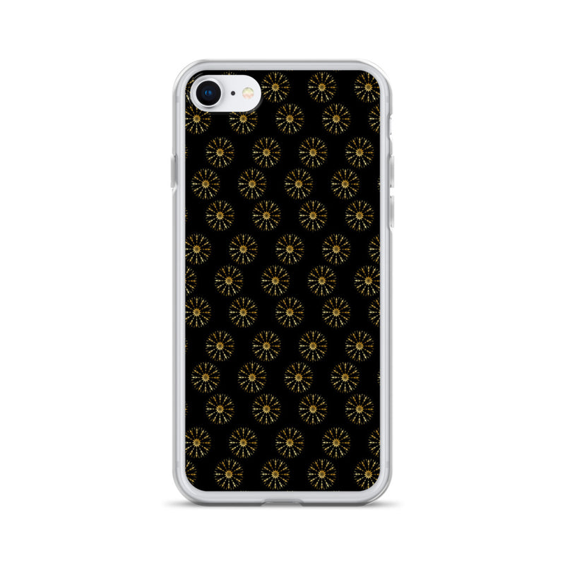 premium gold shape pattern iPhone Case by rocky apparels