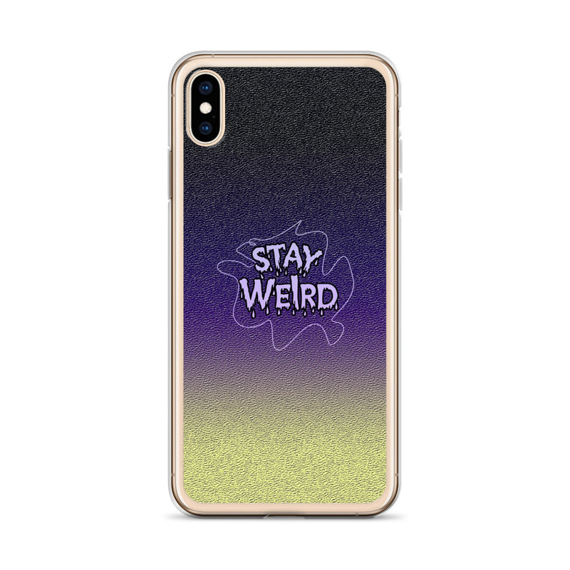 stay weird elegant design iPhone Case by rocky apparels