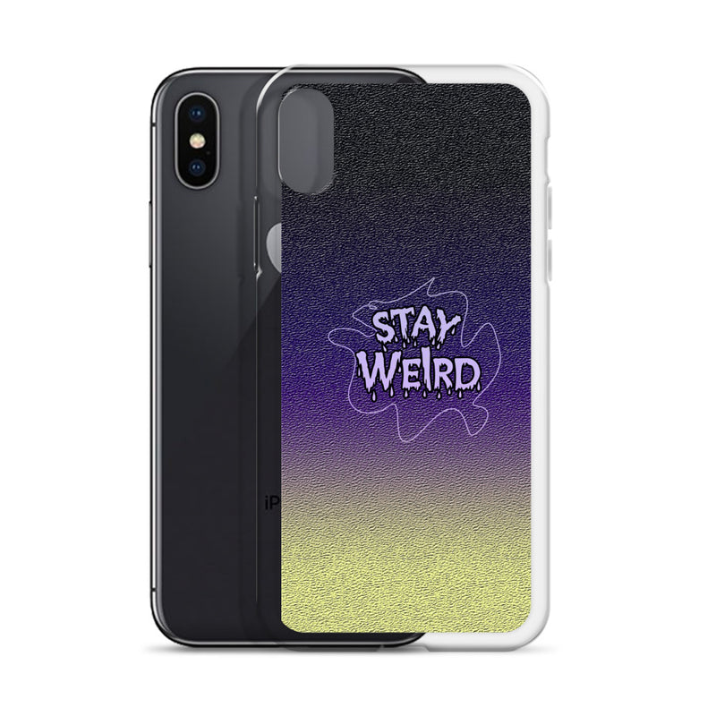 stay weird elegant design iPhone Case by rocky apparels