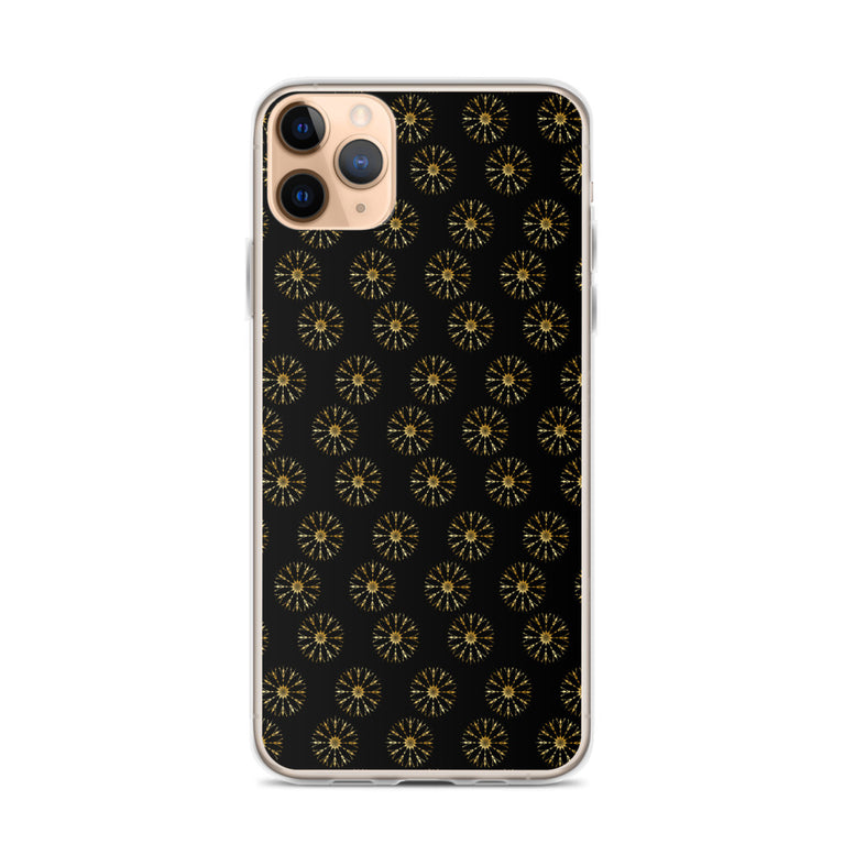 premium gold shape pattern iPhone Case by rocky apparels