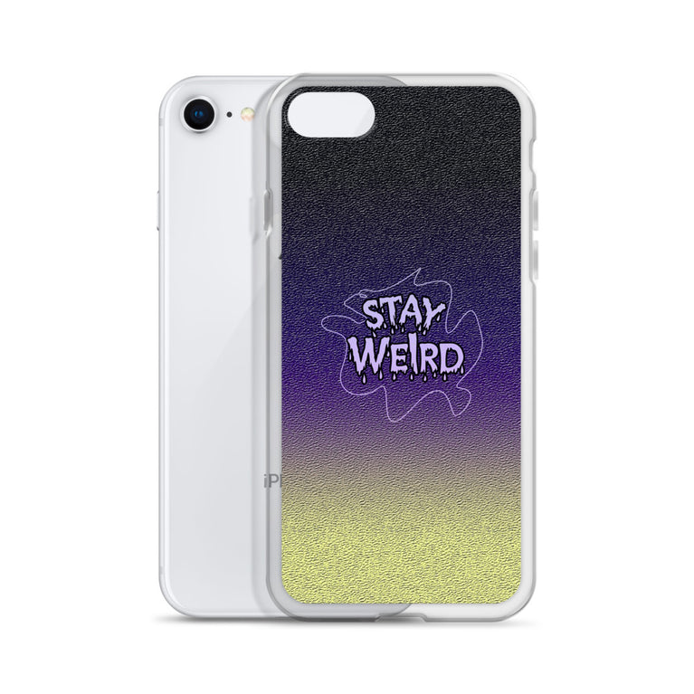 stay weird elegant design iPhone Case by rocky apparels