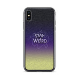 stay weird elegant design iPhone Case by rocky apparels