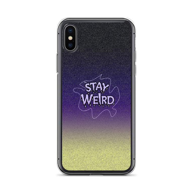 stay weird elegant design iPhone Case by rocky apparels