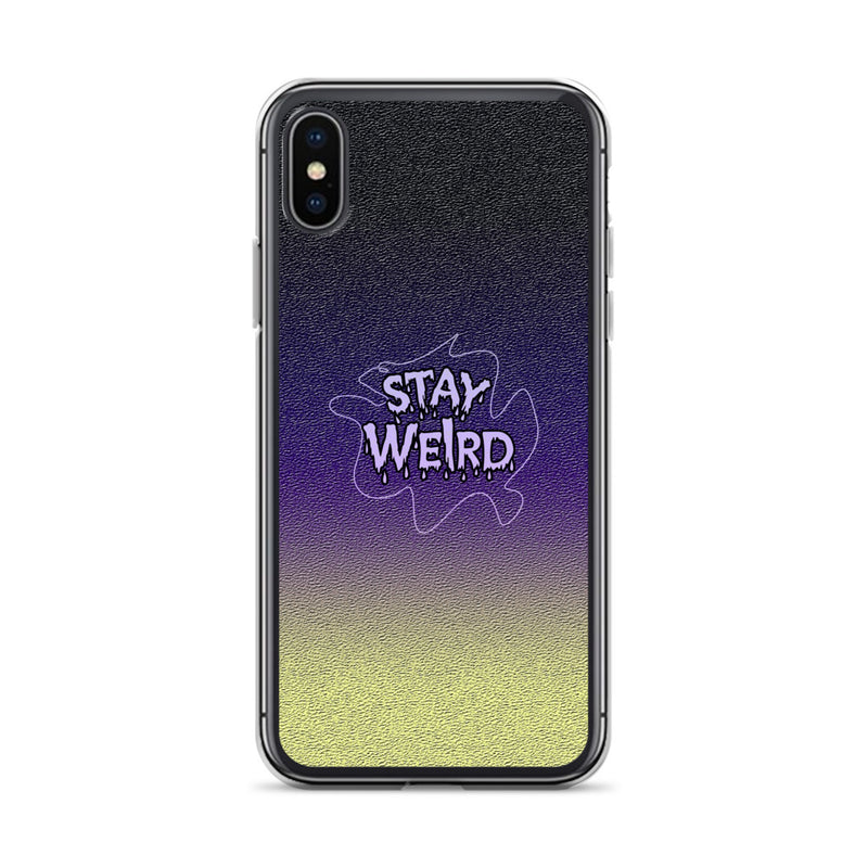 stay weird elegant design iPhone Case by rocky apparels