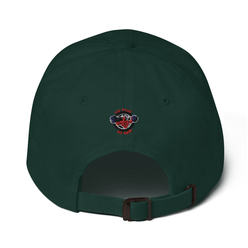 no pain no gain Dad hat by rocky apparels