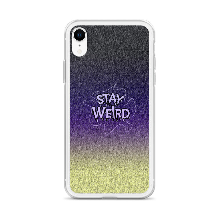 stay weird elegant design iPhone Case by rocky apparels