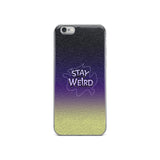stay weird elegant design iPhone Case by rocky apparels