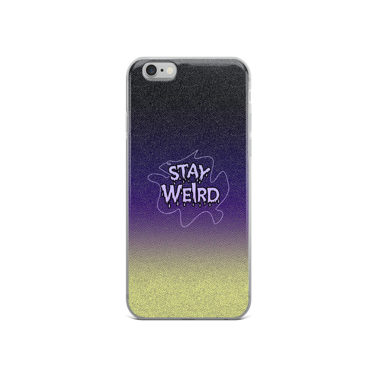 stay weird elegant design iPhone Case by rocky apparels