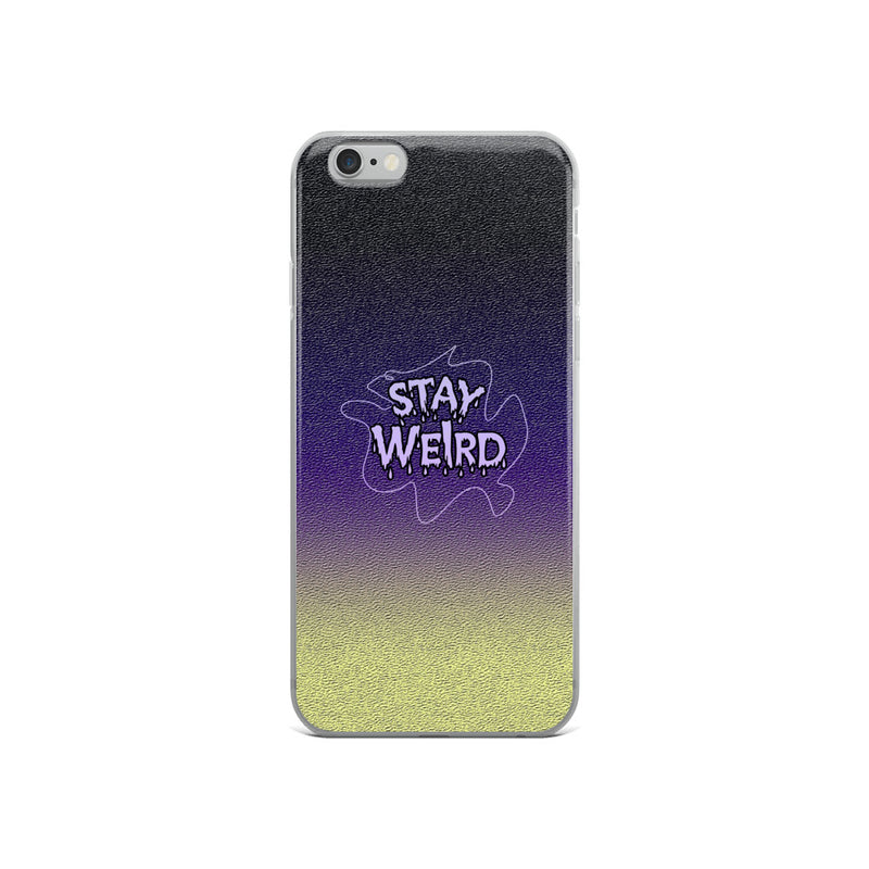 stay weird elegant design iPhone Case by rocky apparels